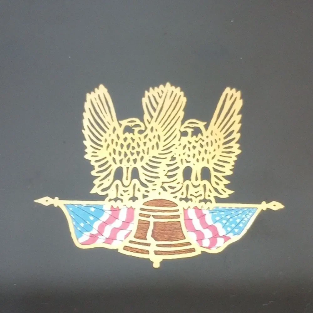 Couroc Liberty Bell American Eagles Patriotic Plate - Vintage!